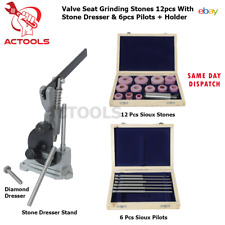 Valve Seat Grinding Stones 12 Pcs With Stone Dresser &  Pilots 6 pcs + Holder UK