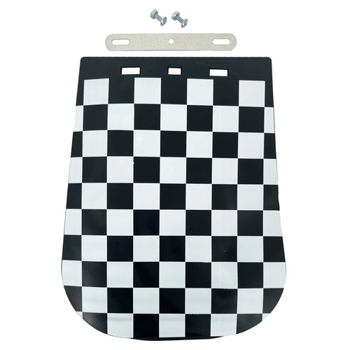 Bike chequered mudflap with - it,