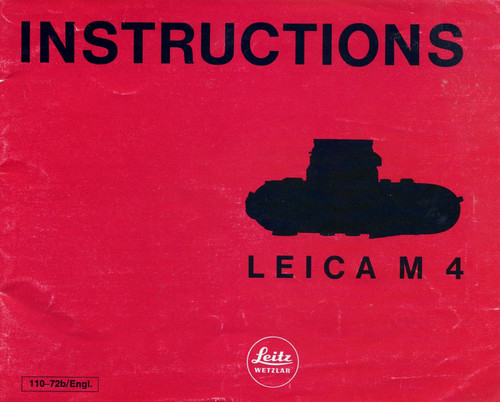 Leica camera instruction - ,