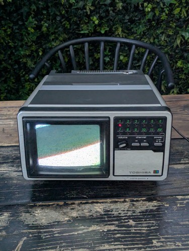 Vintage toshiba colour crt - vintage,