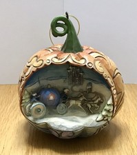JIM SHORE CHRISTMAS TREE HANGING ORNAMENT CINDERELLA PUMPKIN COACH DISNEY A20409