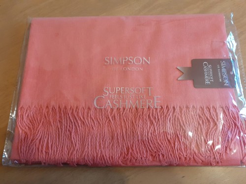Coral pashmina cashmere - coral,