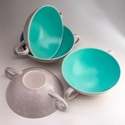 Poole pottery twintone c57 ice - twintone,
