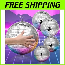 4 Pack Large Mirror Disco Balls - Reflective Party Decorations for Any Event