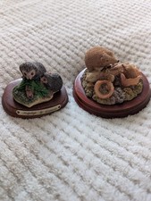 2 Hedgehog Ornaments