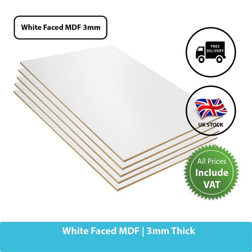 White faced mdf sheet - faced,