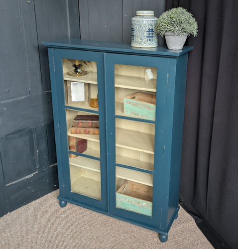 Antique mahogany blue - mahogany, shabby