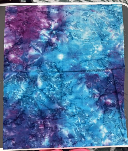 Batik cotton fabric remnant - fabric,