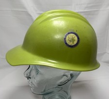 Vintage Light GREEN BULLARD Hard Boiled HARD HAT IRONWORKER Plastic