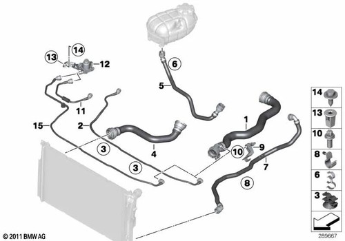 Genuine bmw coolent hose - coolent,
