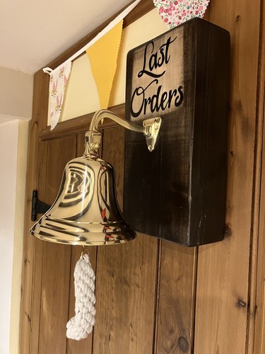 Solid brass last orders bells - orders,