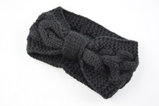 Womens Winter Headband Wool Braid Bow Knot Twisted Knitted Ear Warmer Hairband