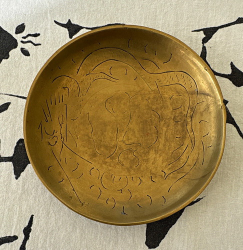 Brass tableware dish plate - brass, dish/plate
