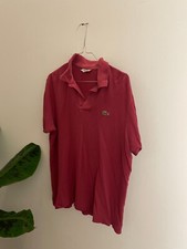 Vintage red lacoste chemise mens polo shirt size M| SKU 1534