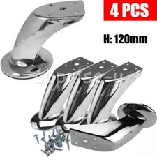 4PCS Metal Feet Sofa Table Chair Wardrobe Cabinet Chrome Furniture Leg+Screw