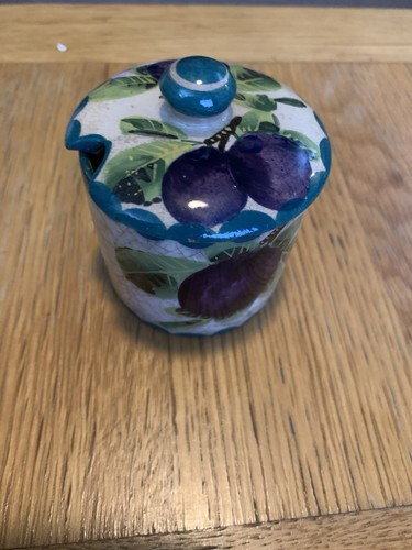 Wemyss ware plum jam pot - ware,