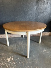 Vintage Dining Table Round Extending Mid Century Table Seats 4-6