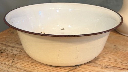 Vintage enamel bowl - vintage,