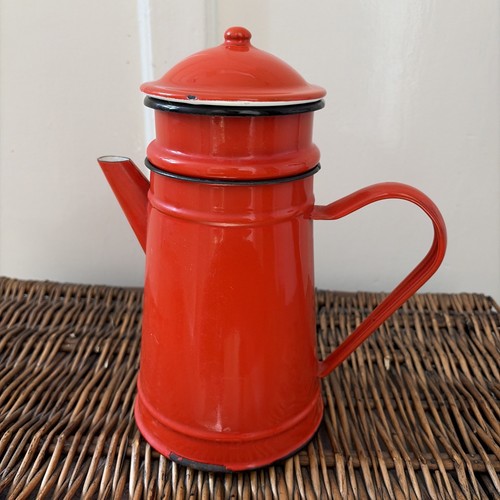 Vintage french enamel red - vintage,