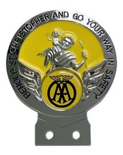 AA Yellow St Christopher Car Badge with Fixings