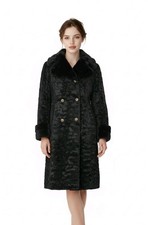 Vintage Faux Fur Coat Long