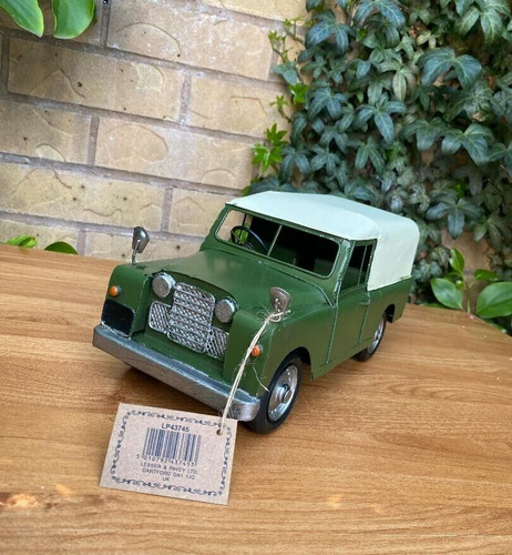 Metal tin green jeep - tin, car