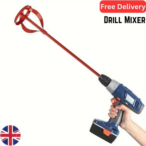 Red drill mixer paddle paint - mixer,