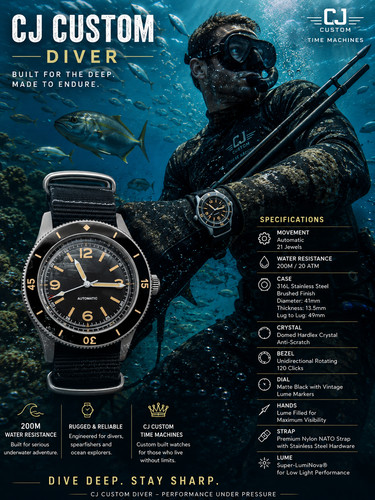 Custom vintage diver - cj,