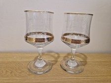 Royal Wedding 1981 Charles & Diana - Pair of Commemorative Glass Wine Goblets