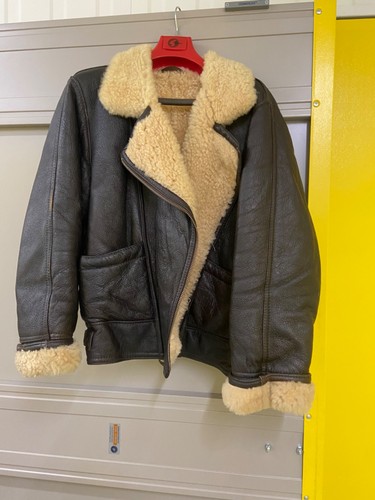 Dark brown leather sheepskin - dark, leather,