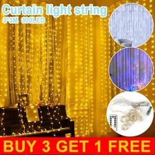 300 LED Curtain Fairy Lights