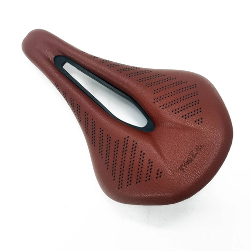 Retro brown bike saddle - bike,