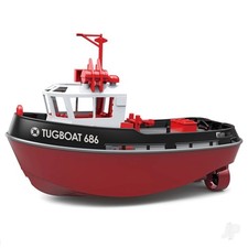 Henglong 1:72 Mini Tugboat, RTR Black (230mm) RC Model Boat