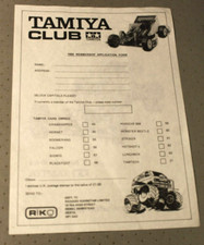 Tamiya Club 1988 Membership