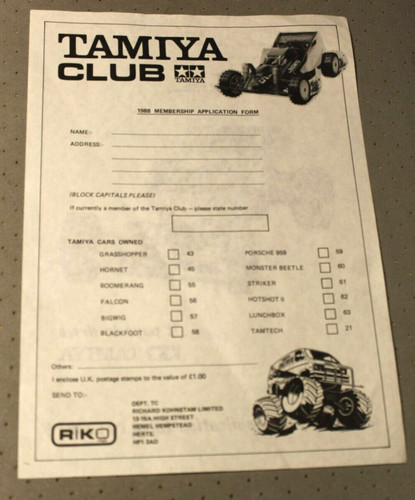 Tamiya club 1988 - club,