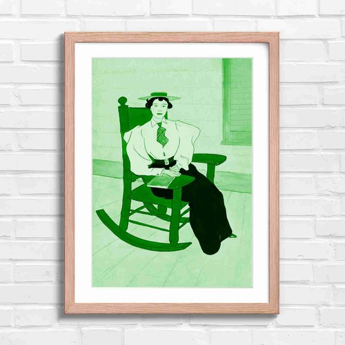 Women vintage rocking chair - vintage,
