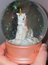 Unicorn snowglobe - unicorn, snowglobe.