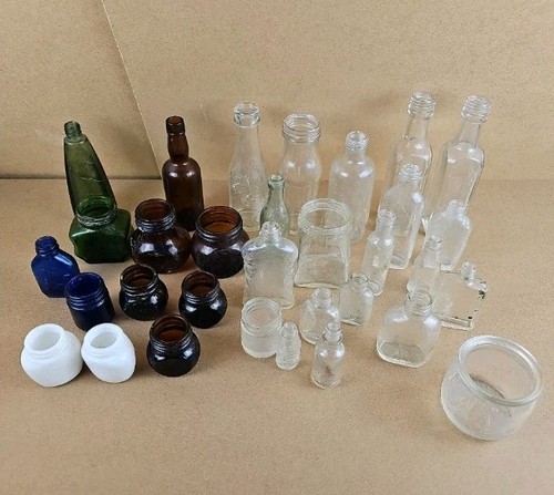 Vintage glass bottles job - vintage,