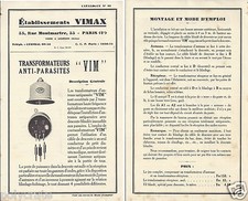 Antique Advertising _ Vimax Electrical Appliance Anti-Parasite User Manual