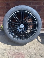 1X 20" 5X130 10 spoke black Alloy/Tyre set for Porsche Cayenne 2010-2014 Turbo S