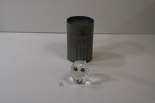 BOXED Swarovski Silver Crystal Figuirine: Small Owl (1 Detached Eyebrow)