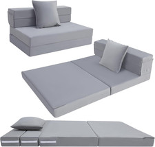 Double Folding Mattress 12cm – Foam Z Bed Sofa Chair Fold Out Guest Futon