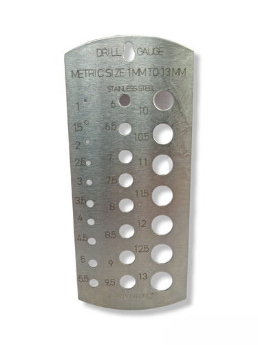 Drill bit gauge - bit, metric