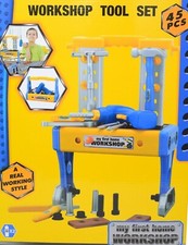 45PC TOY WORKBENCH KIDS CHILDRENS TOOL KIT BENCH DIY STATION DRILL PLAY FUN GIFT