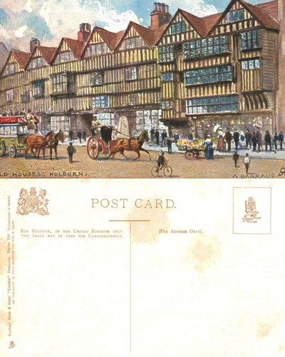 Vintage postcard old - -, houses