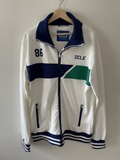 UCLA Orloff Retro 70’s Indie Chest Panel Track Jacket In White.XXXL.
