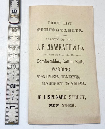 1901 price list nawrath - list,