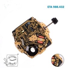 ETA 988.432 Swiss Movement, Analogue/Digital Movement, Alarm, Chronograph.