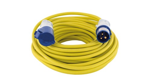 20m yellow hookup mains power - 20m,