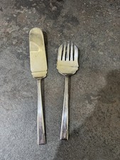 Antique Silver Plated Fish Servers Olde English Pattern By Walker And Hall W&H